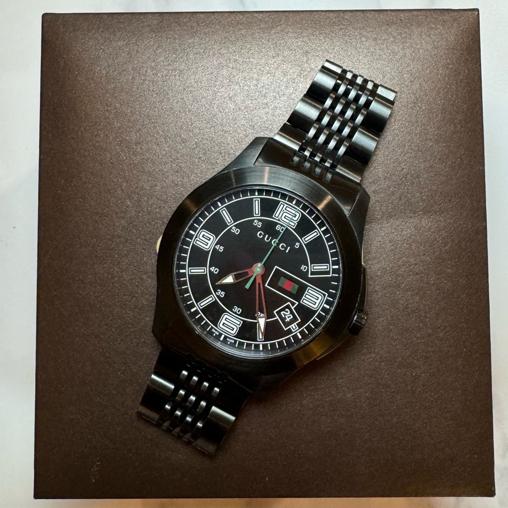 GUCCI G-TIMELESS 126.2 BLACK PVD WATCH